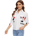 i love hannah Women s Quarter Sleeve Pocket Shirt View3