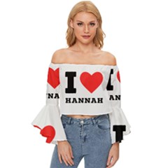 I Love Hannah Off Shoulder Flutter Bell Sleeve Top by ilovewhateva