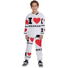 I Love Hannah Kids  Sweatshirt Set by ilovewhateva