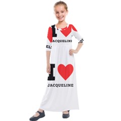 I Love Jacqueline Kids  Quarter Sleeve Maxi Dress by ilovewhateva