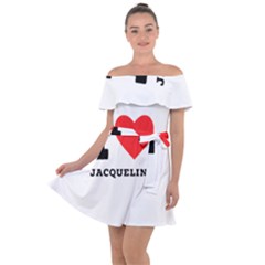 I Love Jacqueline Off Shoulder Velour Dress by ilovewhateva