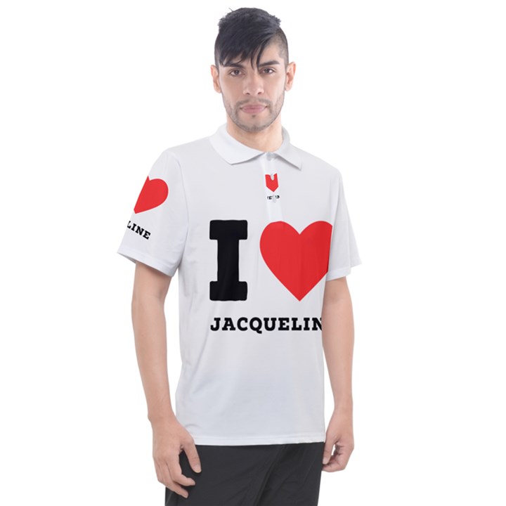 I love jacqueline Men s Polo Tee