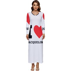 I Love Jacqueline Long Sleeve Longline Maxi Dress by ilovewhateva