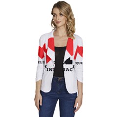 I Love Jacqueline Women s One-button 3/4 Sleeve Short Jacket