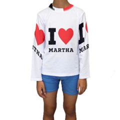 I Love Martha Kids  Long Sleeve Swimwear by ilovewhateva