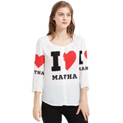 I Love Martha Chiffon Quarter Sleeve Blouse by ilovewhateva