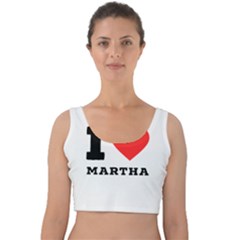 I Love Martha Velvet Crop Top by ilovewhateva