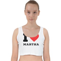 I Love Martha Velvet Racer Back Crop Top by ilovewhateva