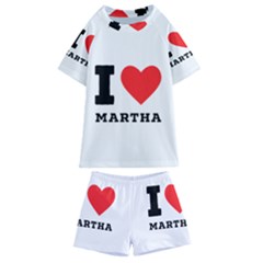 I Love Martha Kids  Swim Tee And Shorts Set by ilovewhateva