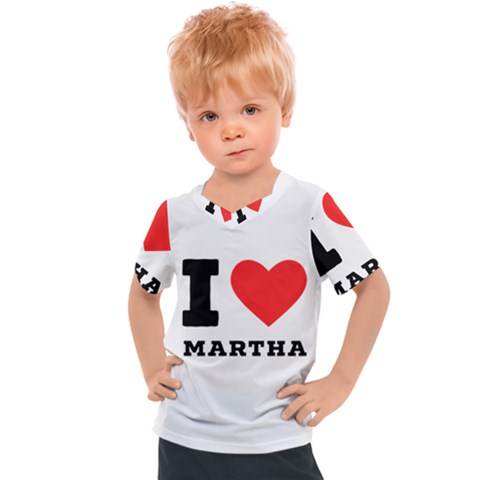 I Love Martha Kids  Sports Tee by ilovewhateva