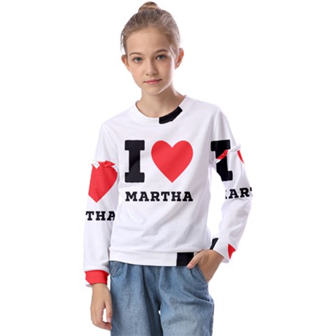 I Love Martha Kids  Long Sleeve Tee With Frill  by ilovewhateva