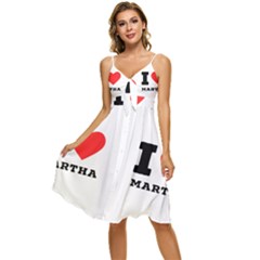 I Love Martha Sleeveless Tie Front Chiffon Dress by ilovewhateva