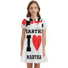 I Love Martha Kids  Bow Tie Puff Sleeve Dress by ilovewhateva