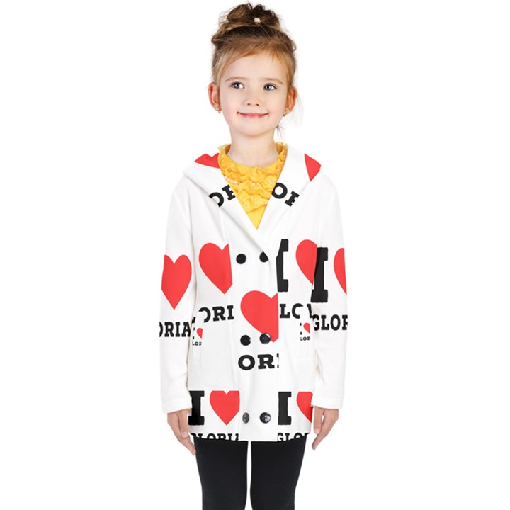 I love Gloria  Kids  Double Breasted Button Coat