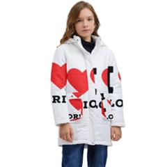 I Love Gloria  Kid s Hooded Longline Puffer Jacket by ilovewhateva