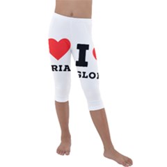 I Love Gloria  Kids  Lightweight Velour Capri Leggings  by ilovewhateva