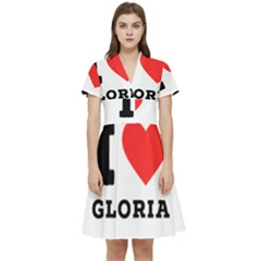 I Love Gloria  Short Sleeve Waist Detail Dress by ilovewhateva