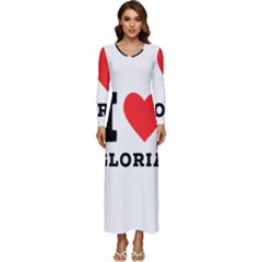 I Love Gloria  Long Sleeve Longline Maxi Dress by ilovewhateva