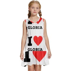 I Love Gloria  Kids  Sleeveless Tiered Mini Dress by ilovewhateva