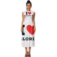 I Love Gloria  Sleeveless Round Neck Midi Dress by ilovewhateva