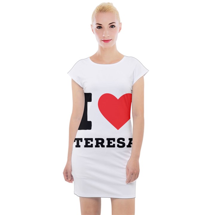 I love teresa Cap Sleeve Bodycon Dress