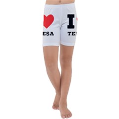 I Love Teresa Kids  Lightweight Velour Capri Yoga Leggings by ilovewhateva