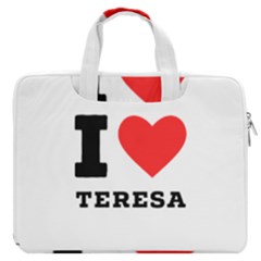 I Love Teresa Macbook Pro 16  Double Pocket Laptop Bag 