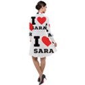 I love sara Long Sleeve Chiffon Shirt Dress View2