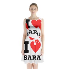 I Love Sara Sleeveless Waist Tie Chiffon Dress by ilovewhateva