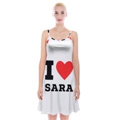 I Love Sara Spaghetti Strap Velvet Dress by ilovewhateva