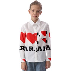 I Love Sara Kids  Long Sleeve Shirt by ilovewhateva