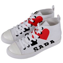 I Love Sara Women s Mid-top Canvas Sneakers by ilovewhateva