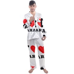 I Love Sara Men s Long Sleeve Satin Pajamas Set by ilovewhateva