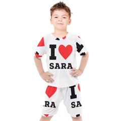 I Love Sara Kids  Tee And Shorts Set by ilovewhateva