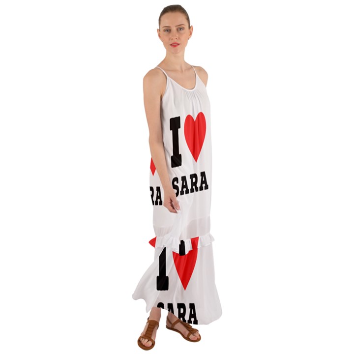 I love sara Cami Maxi Ruffle Chiffon Dress