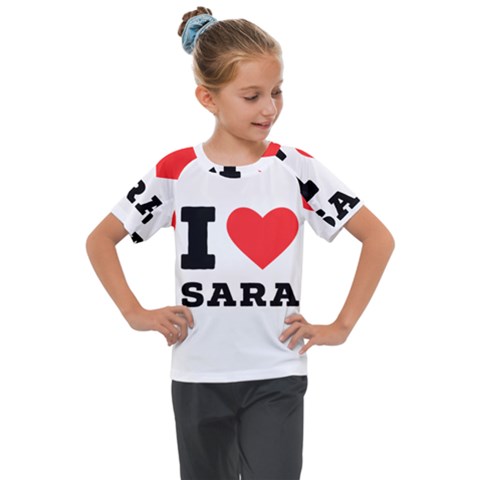 I Love Sara Kids  Mesh Piece Tee by ilovewhateva