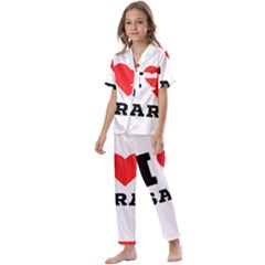 I Love Sara Kids  Satin Short Sleeve Pajamas Set by ilovewhateva