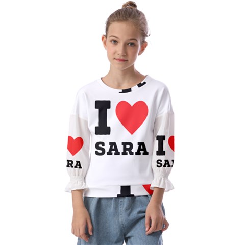 I Love Sara Kids  Cuff Sleeve Top by ilovewhateva