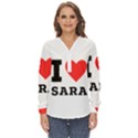 I love sara Zip Up Long Sleeve Blouse View1