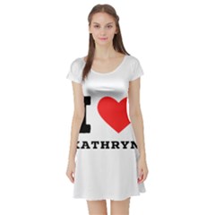 I Love Kathryn Short Sleeve Skater Dress by ilovewhateva