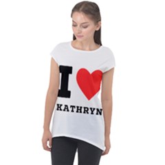 I Love Kathryn Cap Sleeve High Low Top by ilovewhateva