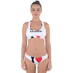 I Love Kathryn Cross Back Hipster Bikini Set by ilovewhateva