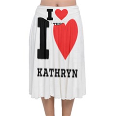 I Love Kathryn Velvet Flared Midi Skirt by ilovewhateva