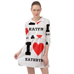 I Love Kathryn Mini Skater Shirt Dress by ilovewhateva