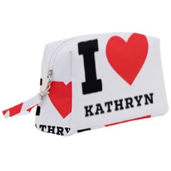 I Love Kathryn Wristlet Pouch Bag (large) by ilovewhateva