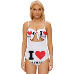 I Love Kathryn Knot Front One-piece Swimsuit by ilovewhateva