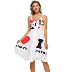 I Love Kathryn Sleeveless Tie Front Chiffon Dress by ilovewhateva