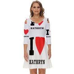 I love kathryn Shoulder Cut Out Zip Up Dress