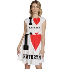 I Love Kathryn Cap Sleeve High Waist Dress by ilovewhateva