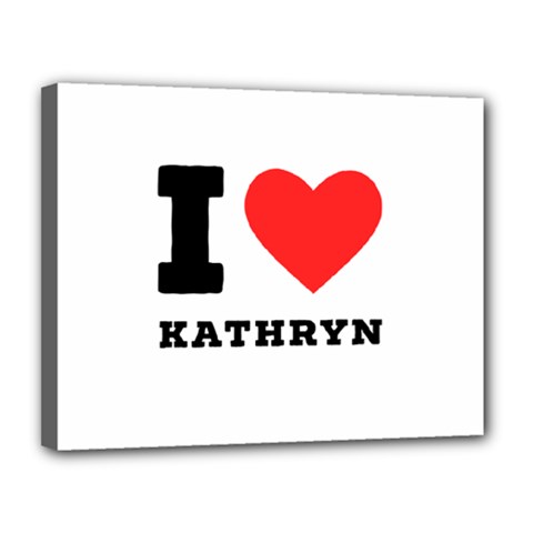 I Love Kathryn Canvas 14  X 11  (stretched) by ilovewhateva